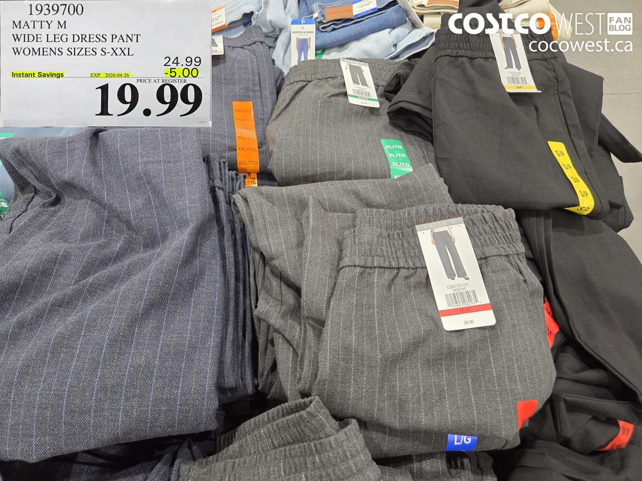 1939700 MATTY M WIDE LEG DRESS PANT WOMENS SIZES S-XXL ($5.00 INSTANT SAVINGS EXPIRES ON 2026-04-26) $19.99