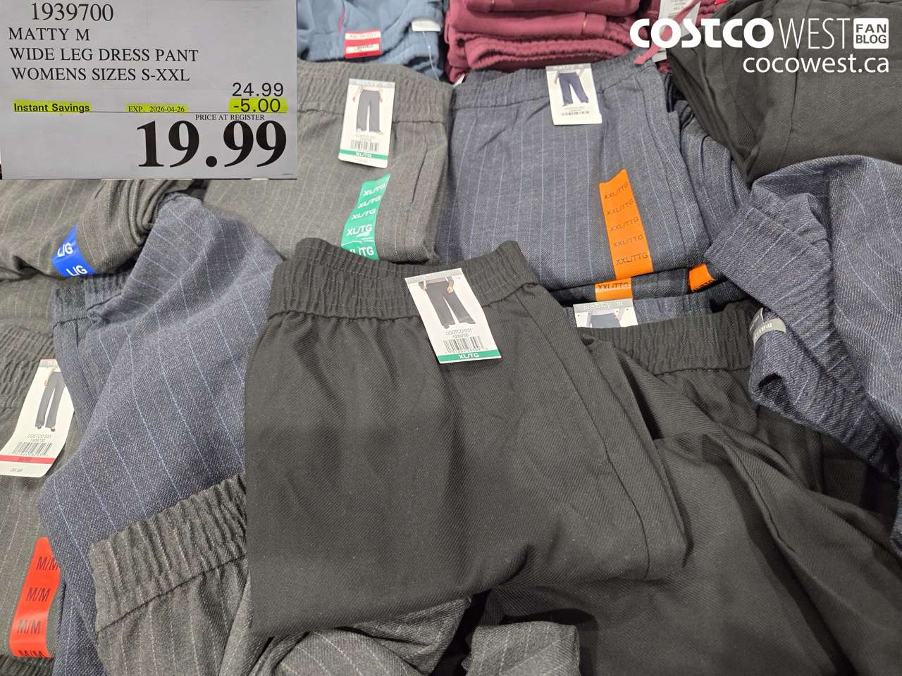 1939700 MATTY M WIDE LEG DRESS PANT WOMENS SIZES S-XXL ($5.00 INSTANT SAVINGS EXPIRES ON 2026-04-26) $19.99