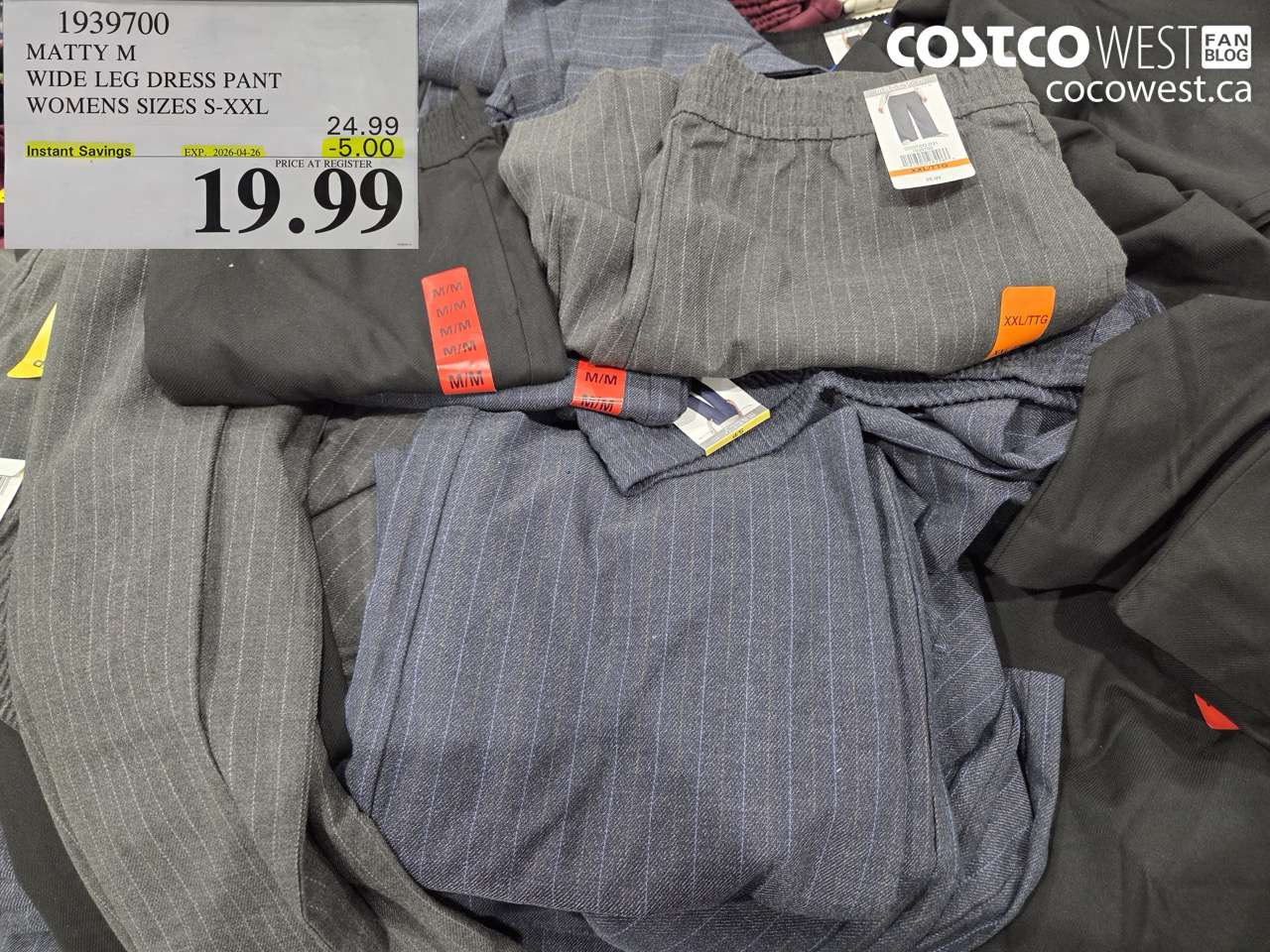 1939700 MATTY M WIDE LEG DRESS PANT WOMENS SIZES S-XXL ($5.00 INSTANT SAVINGS EXPIRES ON 2026-04-26) $19.99