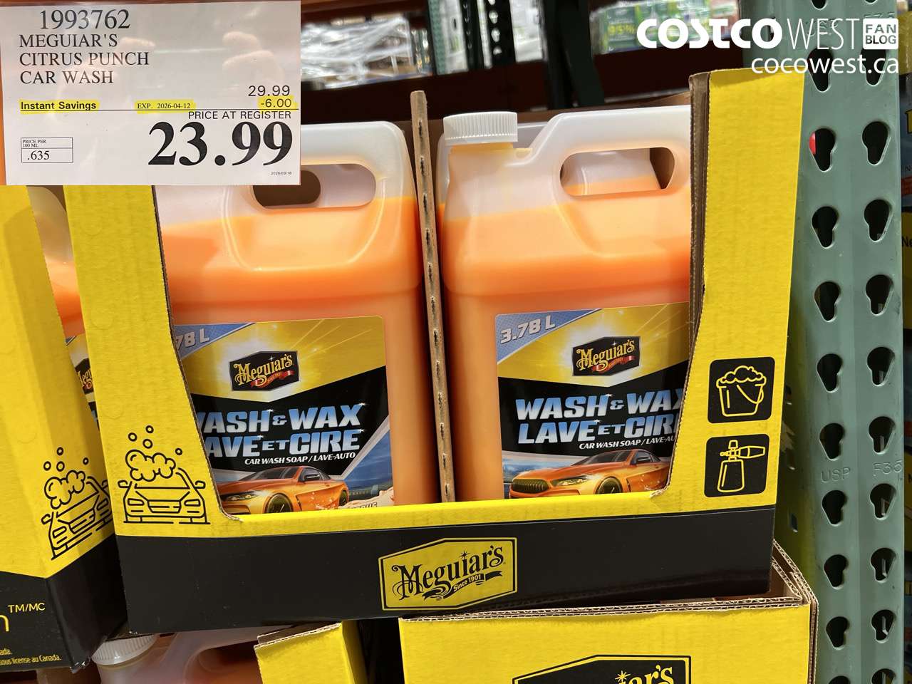 1993762 MEGUIAR'S CITRUS PUNCH CAR WASH ($6.00 INSTANT SAVINGS EXPIRES ON 2026-04-12) $23.99