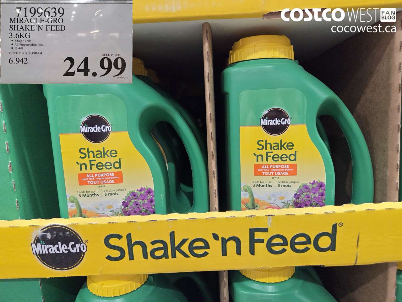 7199639 MIRACLE-GRO SHAKE'N FEED 3.6KG $24.99