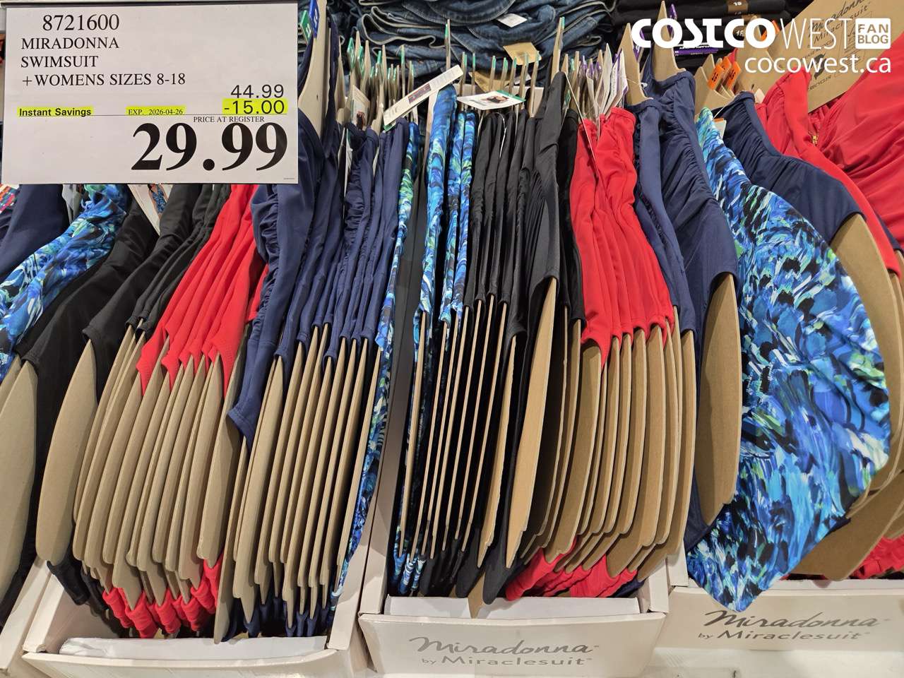 8721600 MIRADONNA SWIMSUIT WOMENS SIZES 8-18 ($15.00 INSTANT SAVINGS EXPIRES ON 2026-04-26) $29.99