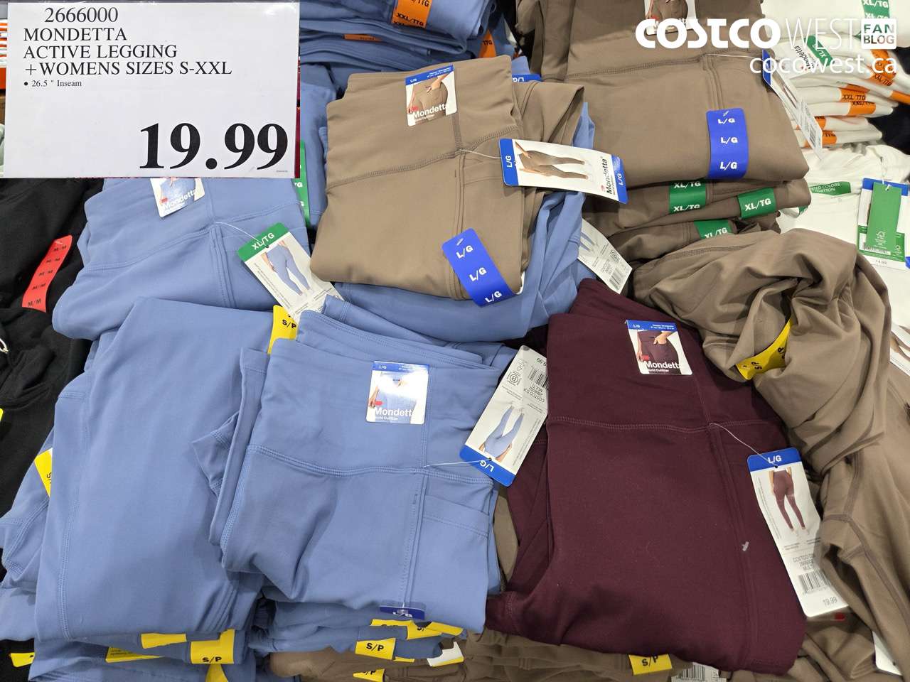 2666000 MONDETTA ACTIVE LEGGING + WOMENS SIZES S-XXL $19.99