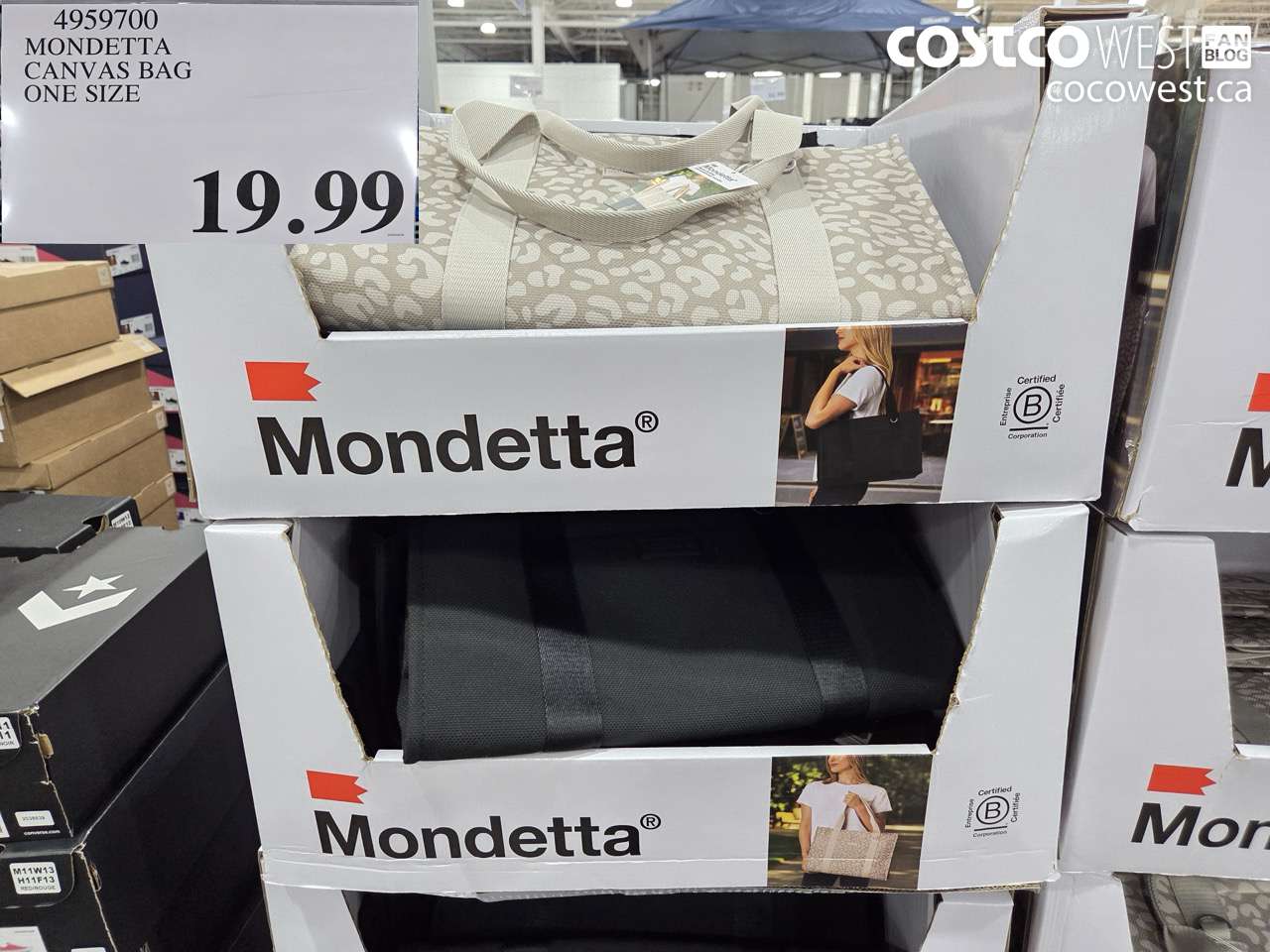 4959700 MONDETTA CANVAS BAG ONE SIZE $19.99