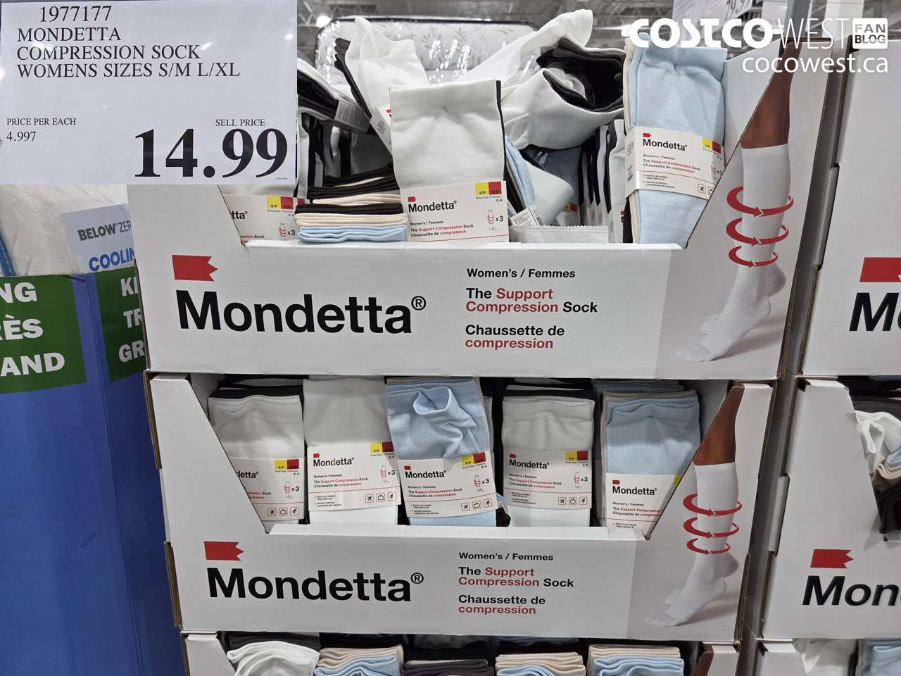 1977177 MONDETTA COMPRESSION SOCK WOMENS SIZES S/M L/XL $14.99