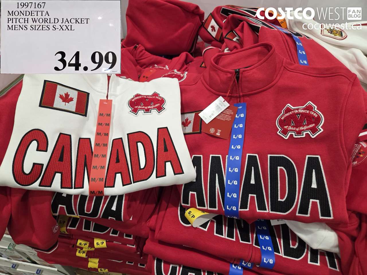 1997167 MONDETTA PITCH WORLD JACKET MENS SIZES S-XXL $34.99