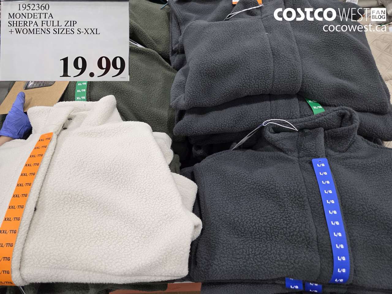 1952360 MONDETTA SHERPA FULL ZIP + WOMENS SIZES S-XXL $19.99