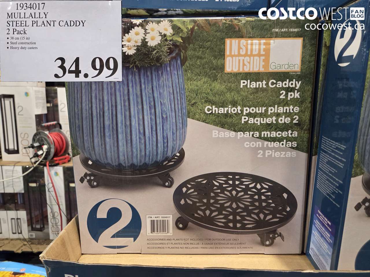 1934017 MULLALLY STEEL PLANT CADDY 2 PACK $34.99