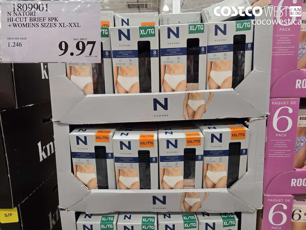 1809901 NATORI HI-CUT BRIEF 8PK + WOMENS SIZES XL-XXL $9.97