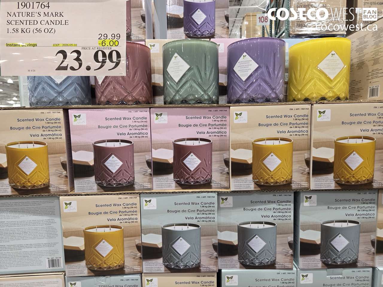 1901764 NATURE'S MARK SCENTED CANDLE 1.58 KG (56 OZ) ($6.00 INSTANT SAVINGS EXPIRES ON 2026-05-10) $23.99