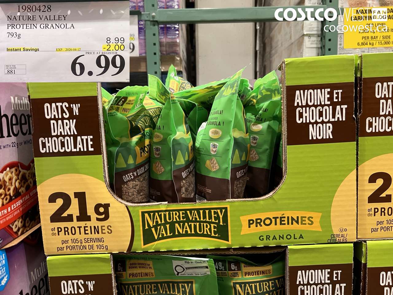 1980428 NATURE VALLEY PROTEIN GRANOLA 793G ($2.00 INSTANT SAVINGS EXPIRES ON 2026-04-12) $6.99