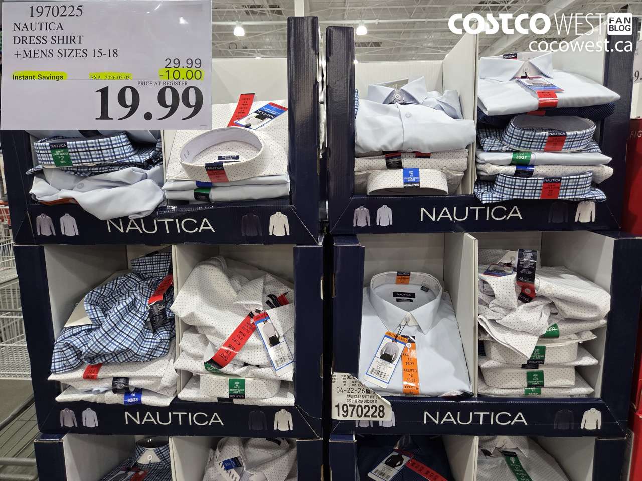 1970225 NAUTICA DRESS SHIRT +MENS SIZES 15-18 ($10.00 INSTANT SAVINGS EXPIRES ON 2026-05-03) $19.99