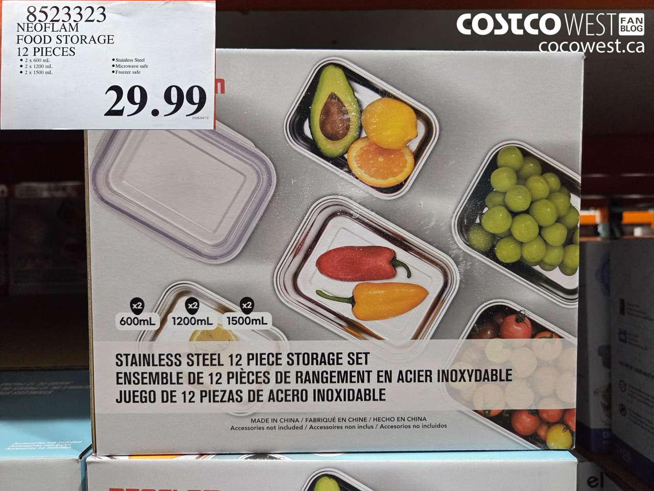 85233323 NEOFLAM FOOD STORAGE 12 PIECES $29.99