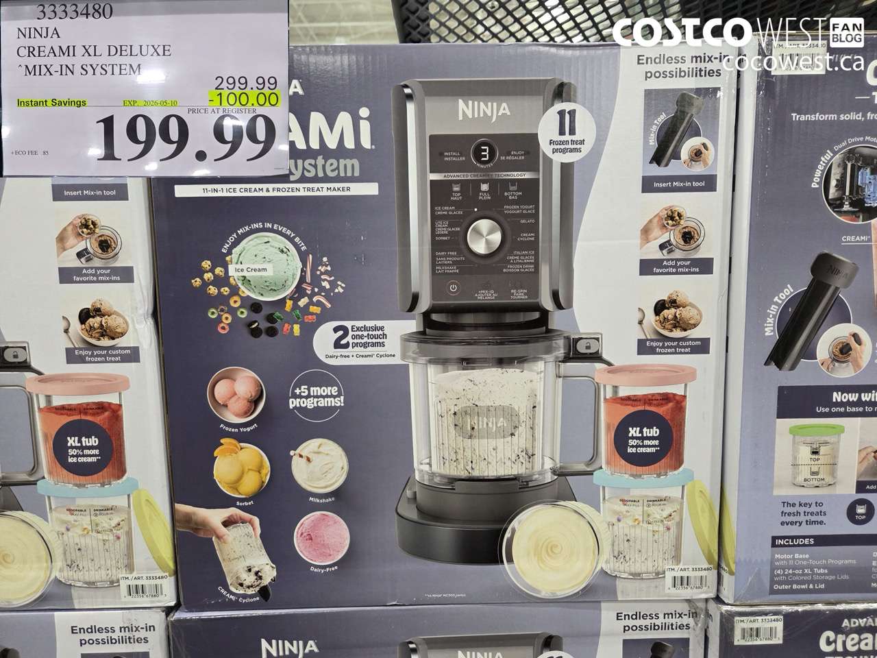 3333480 NINJA CREAMI XL DELUXE MIX-IN SYSTEM ($100.00 INSTANT SAVINGS EXPIRES ON 2026-05-10) $199.99