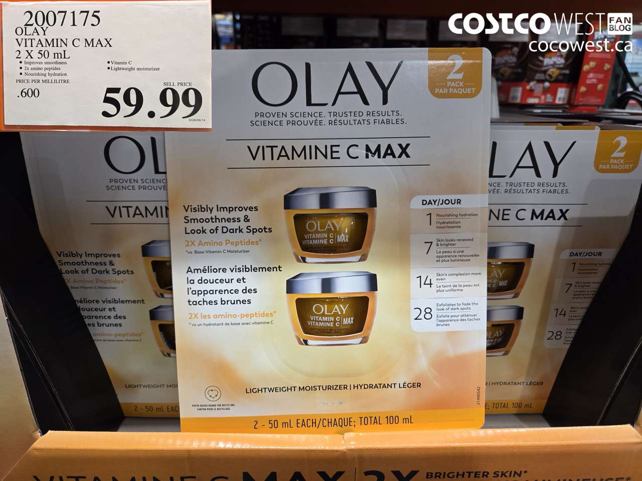 2007175 OLAY VITAMIN C MAX 2 X 50 ML $59.99