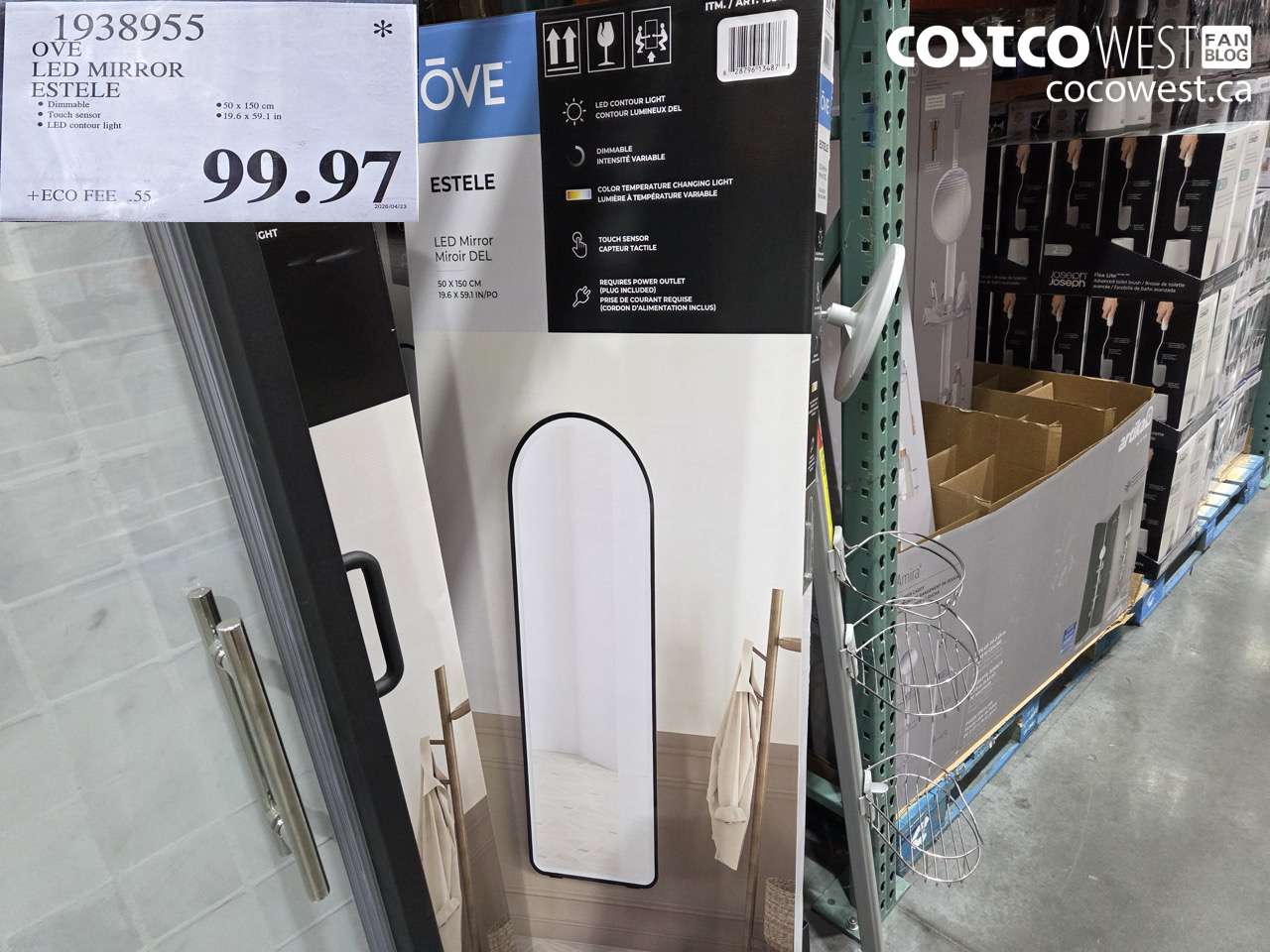 1938955 OVE LED MIRROR ESTELLE $99.97