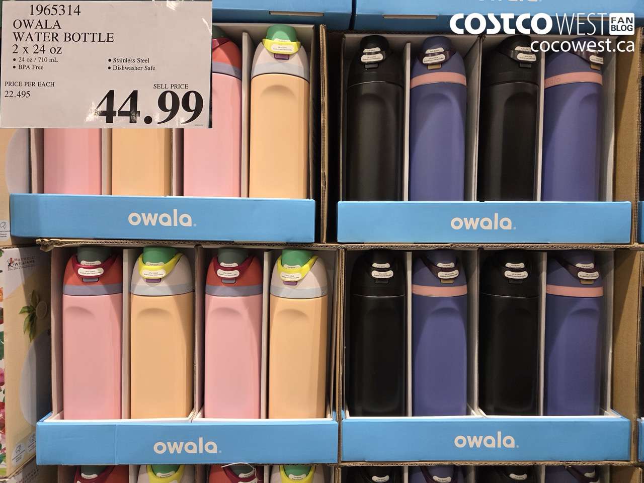 1965314 OWALA WATER BOTTLE 2 X 24OZ $44.99