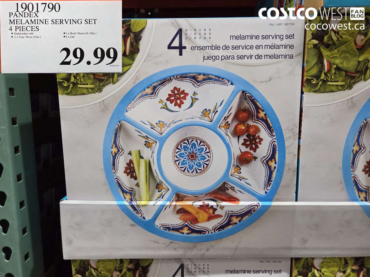 1901790 PANDEX MELAMINE SERVING SET 4 PIECES $29.99