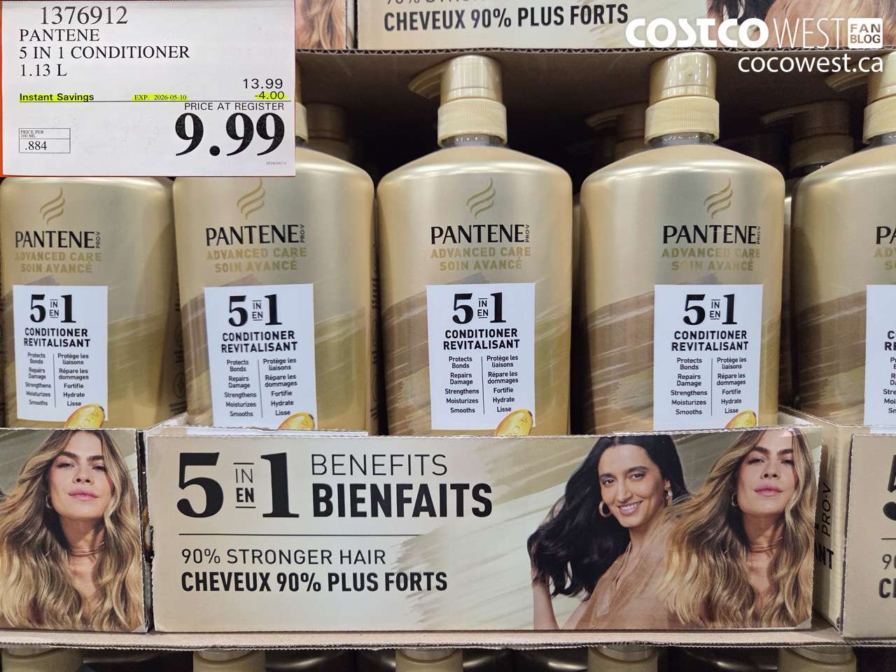 1376912 PANTENE 5 IN 1 CONDITIONER 1.13 L ($4.00 INSTANT SAVINGS EXPIRES ON 2026-05-10) $9.99