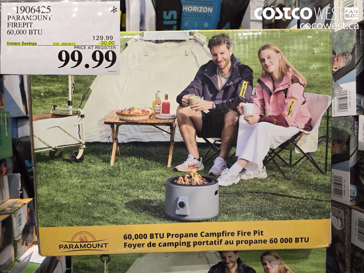 1906425 PARAMOUNT FIREPIT 60,000 BTU ($30.00 INSTANT SAVINGS EXPIRES ON 2026-04-12) $99.99