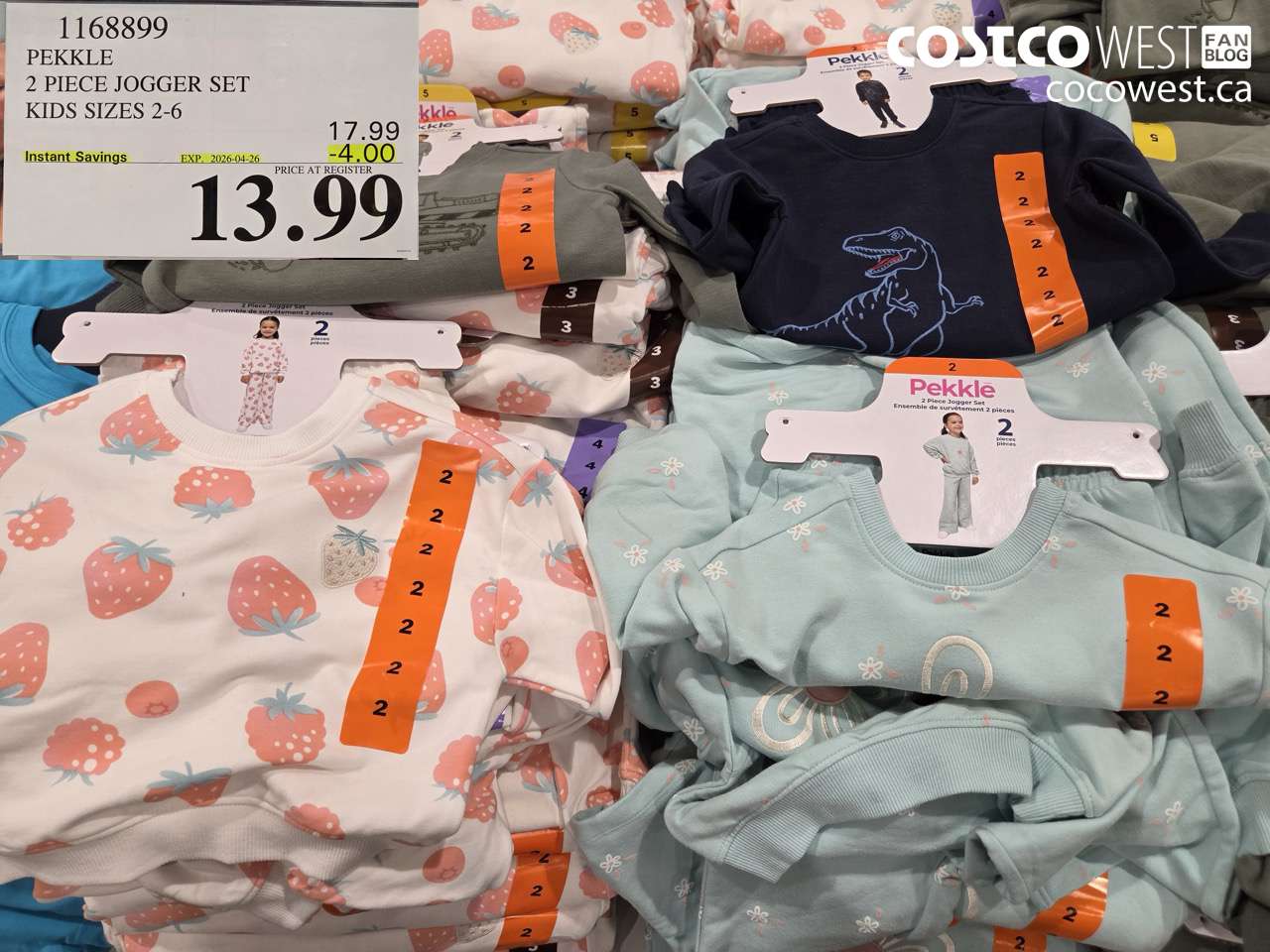 1168899 PEKKE 2 PIECE JOGGER SET KIDS SIZES 2-6 ($4.00 INSTANT SAVINGS EXPIRES ON 2026-04-26) $13.99