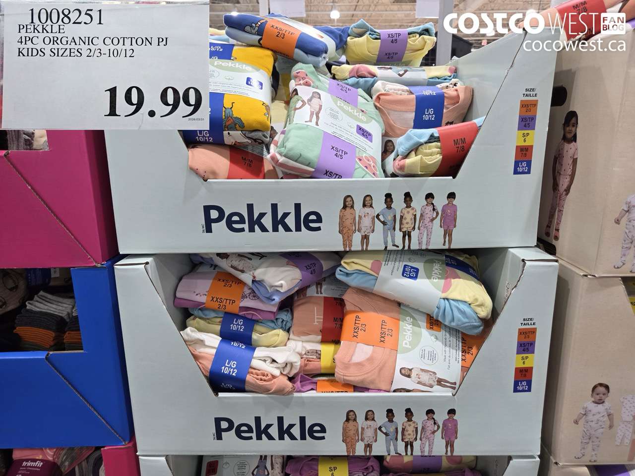 1008251 PEKKLE 4PC ORGANIC COTTON PJ KIDS SIZES 2/3-10/12 $19.99