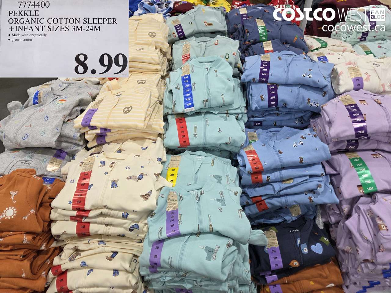 7714400 PEKKLE ORGANIC COTTON SLEEPER +INFANT SIZES 3M-24M $8.99