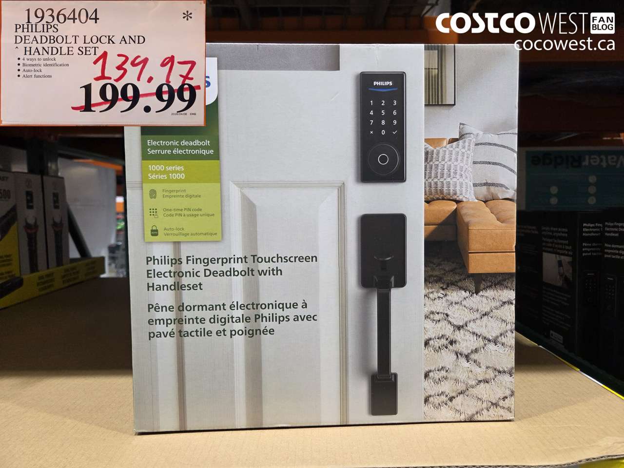 1936404 PHILIPS DEADBOLT LOCK AND HANDLE SET $139.97