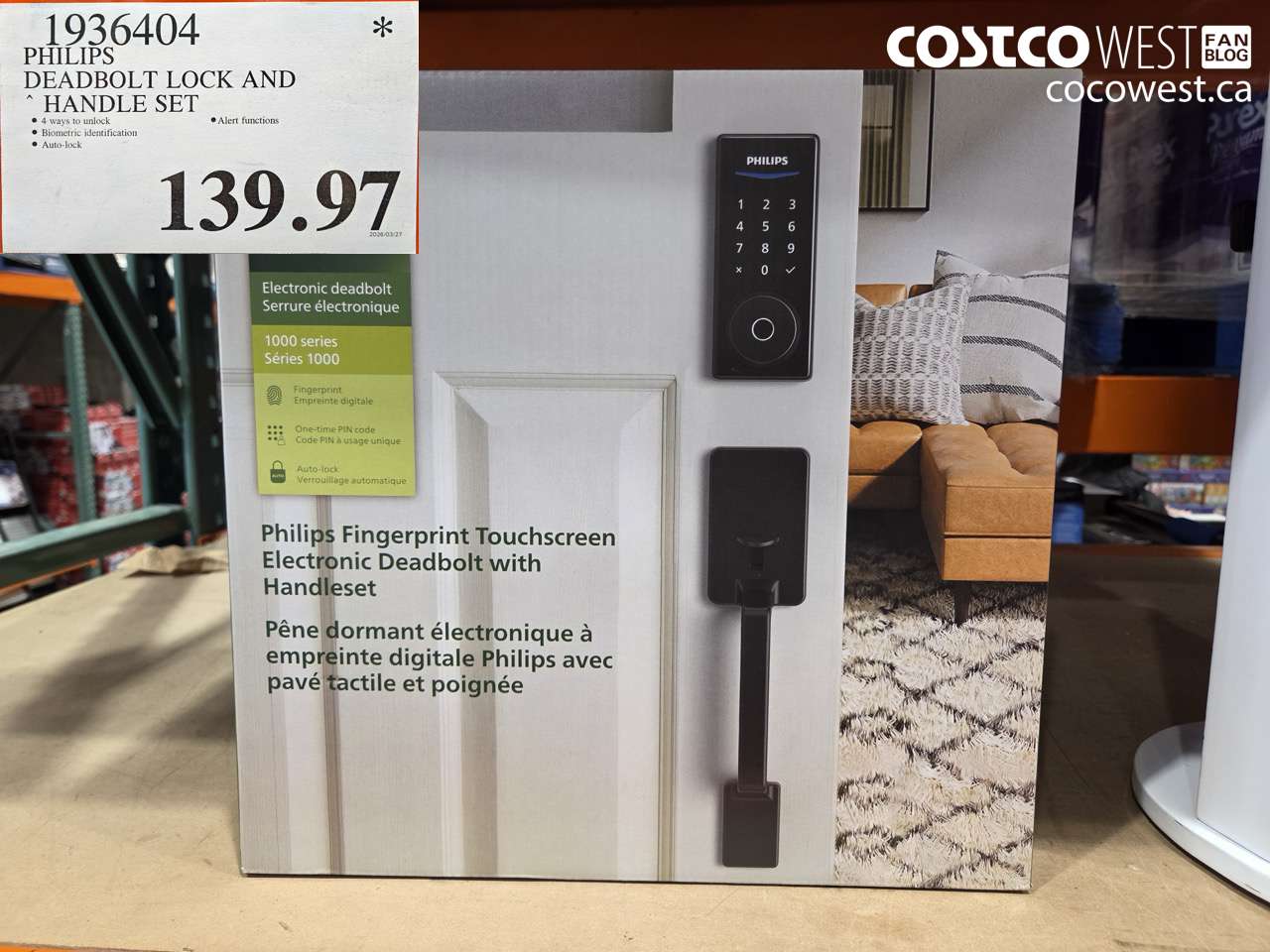 1936404 PHILIPS DEADBOLT LOCK AND HANDLE SET $139.97