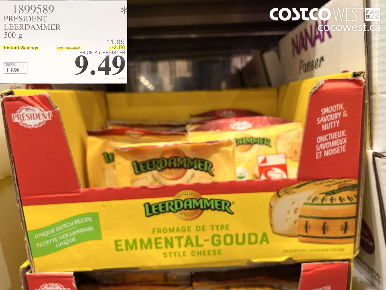 1899589 PRESIDENT LEERDAMMER 500 G ($2.50 INSTANT SAVINGS EXPIRES ON 2026-04-05) $9.49