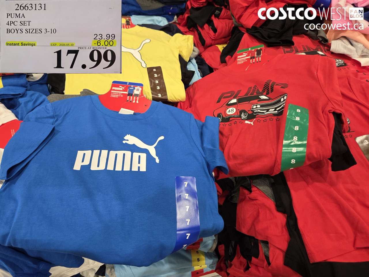 2663131 PUMA 4PC SET BOYS SIZES 3-10 ($6.00 INSTANT SAVINGS EXPIRES ON 2026-05-10) $17.99