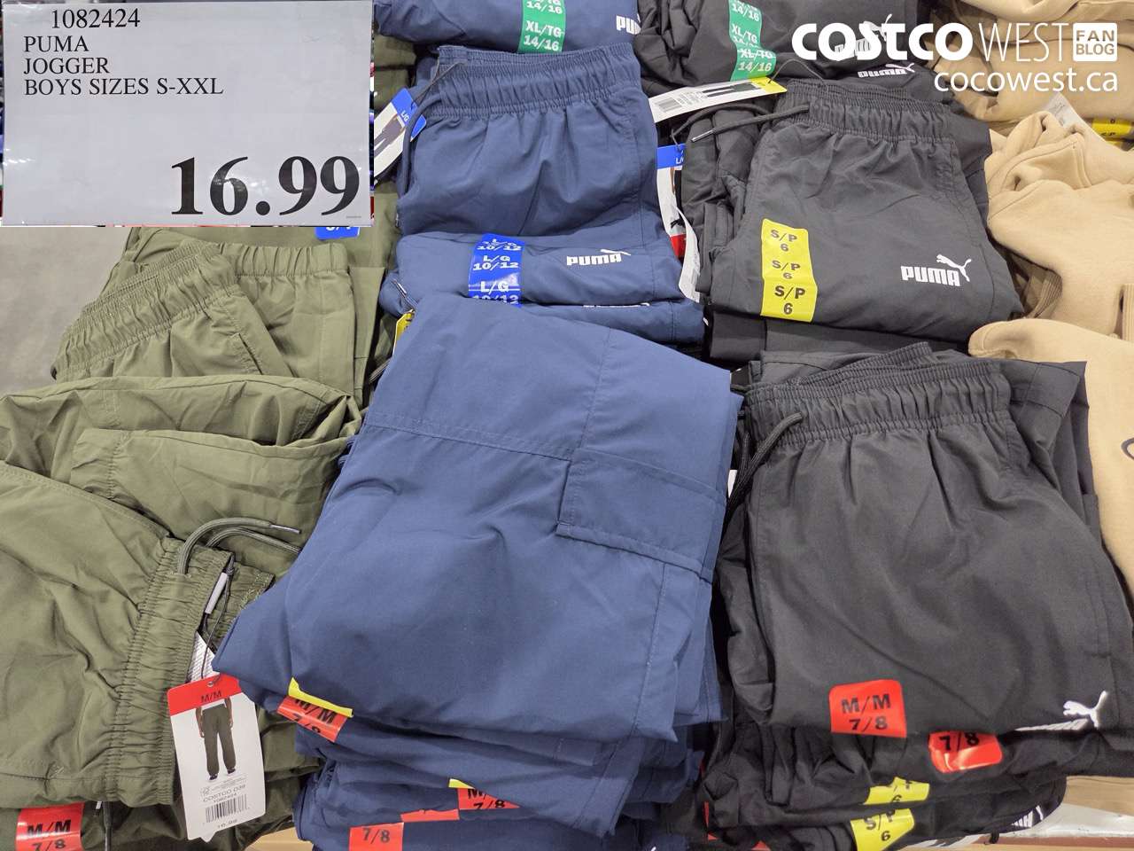 1082424 PUMA JOGGER BOYS SIZES S-XXL $16.99