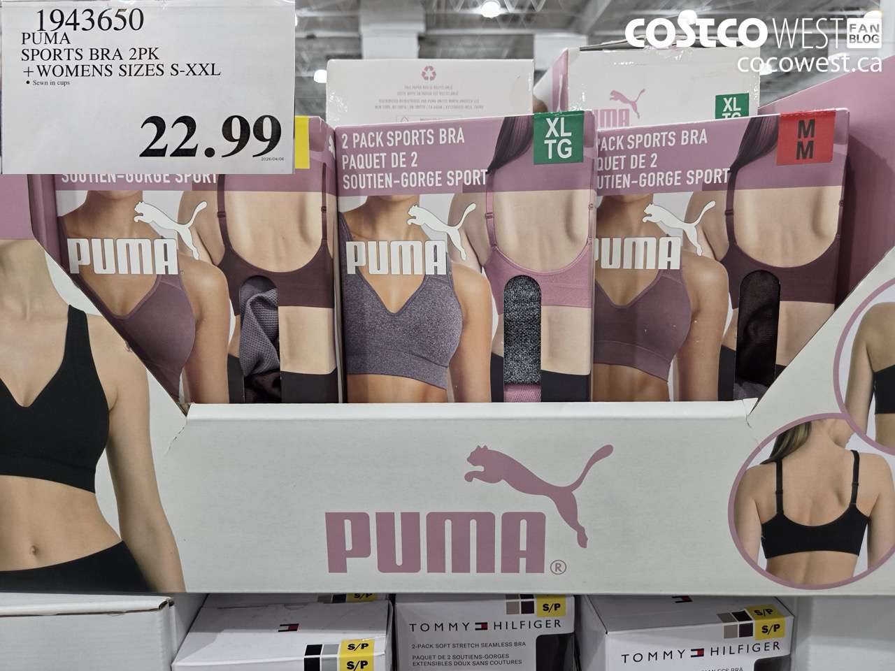 1943650 PUMA SPORTS BRA 2PK + WOMENS SIZES S-XXL $22.99