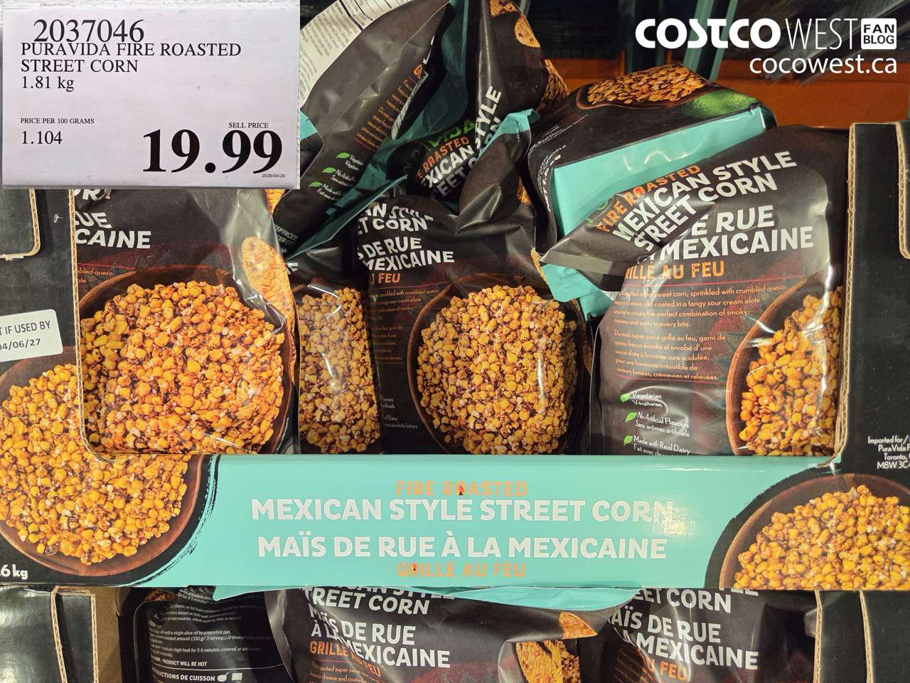 2037046 PURAVIDA FIRE ROASTED STREET CORN 1.8 KG $19.99