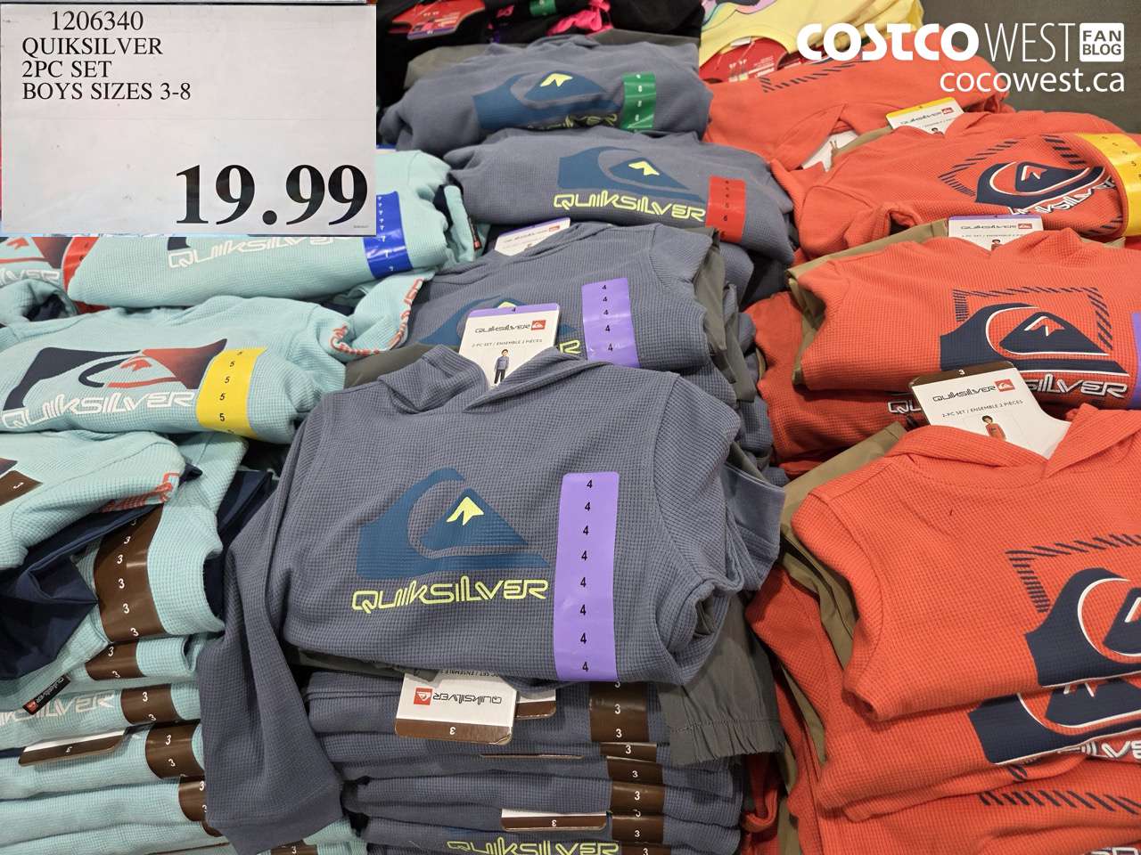 1206340 QUIKSILVER 2PC SET BOYS SIZES 3-8 $19.99