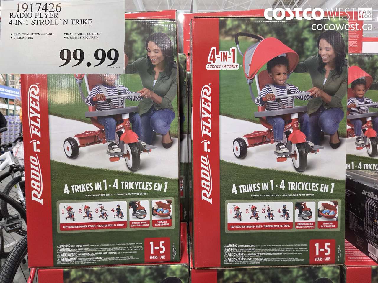 1917426 RADIO FLYER 4-IN-1 STROLL N TRIKE $99.99