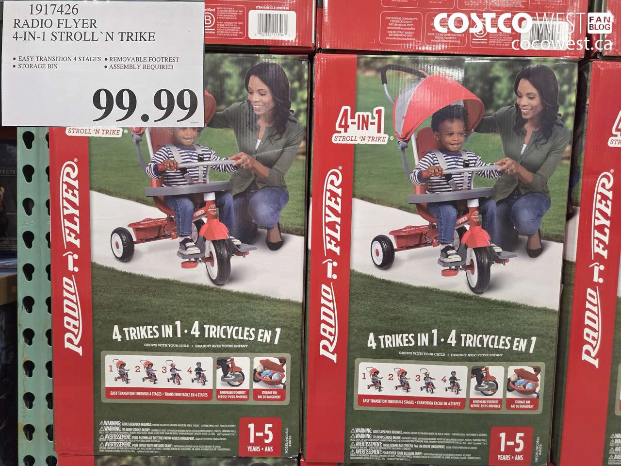 1917426 RADIO FLYER 4-IN-1 STROLL N TRKE $99.99