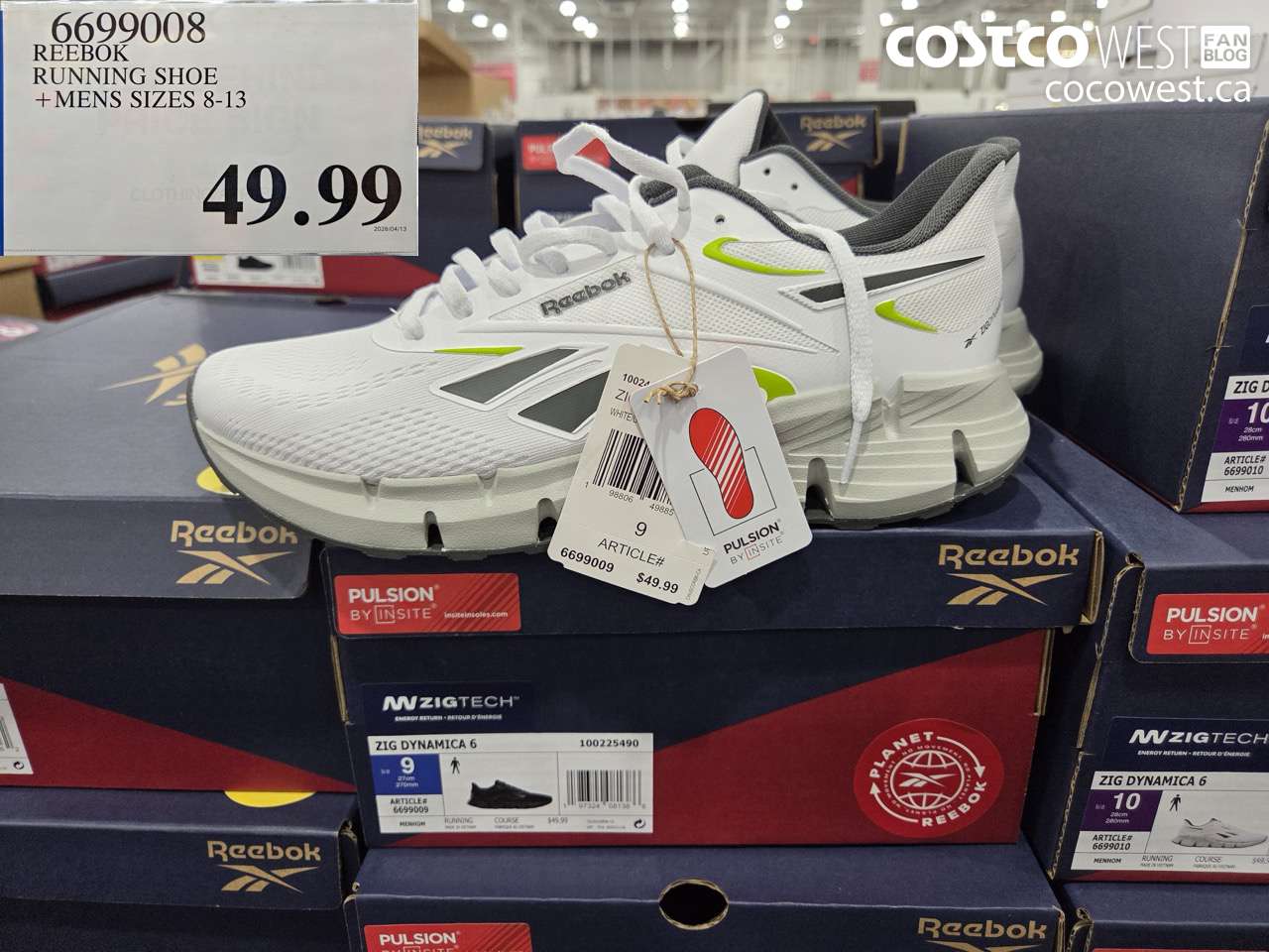6699008 REEBOK RUNNING SHOE MENS SIZES 8-13 $49.99