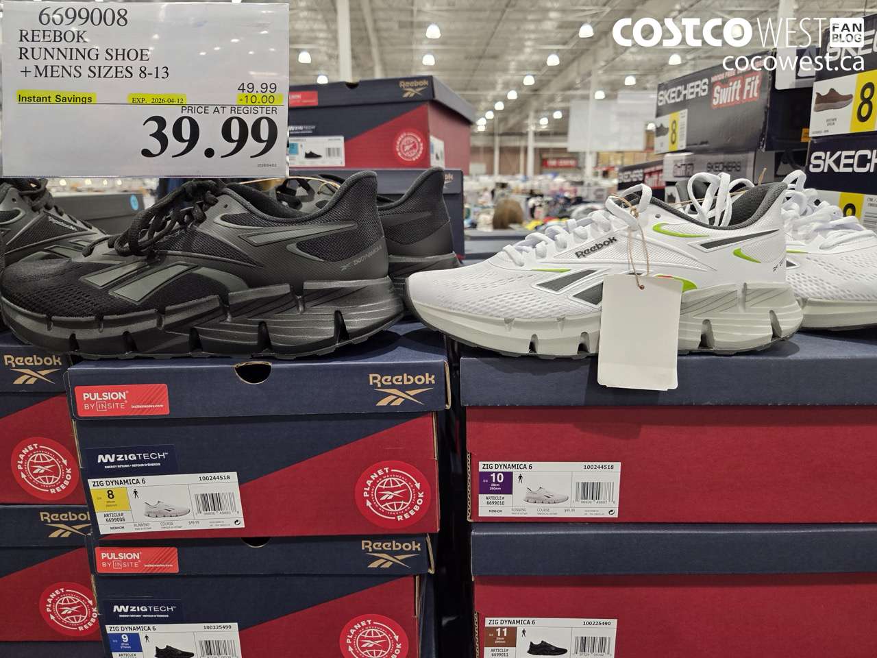 6699008 REEBOK RUNNING SHOE + MENS SIZES 8-13 ($10.00 INSTANT SAVINGS EXPIRES ON 2026-04-12) $39.99