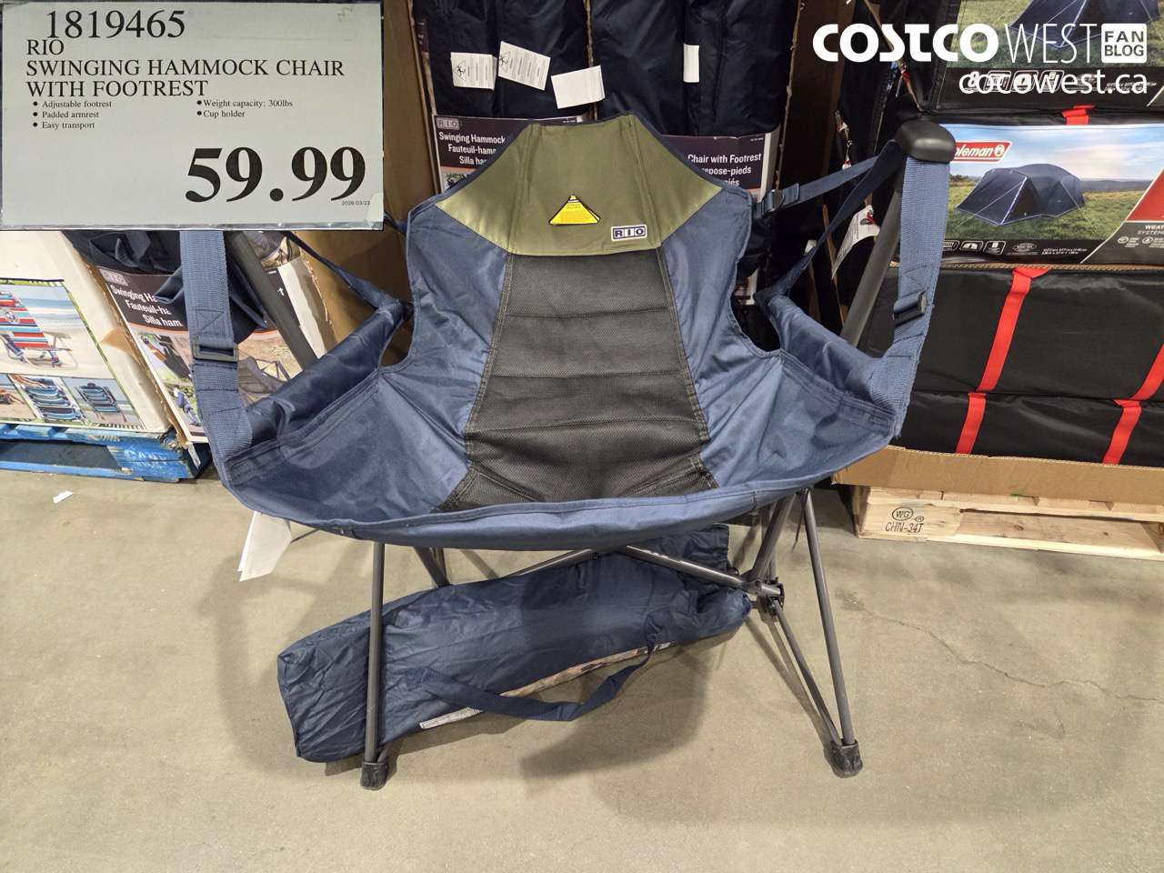 1819465 RIO SWINGING HAMMOCK CHAIR WITH FOREST $59.99