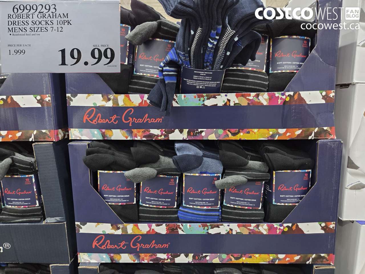 6999293 ROBERT GRAHAM DRESS SOCKS 10PK MENS SIZES 7-12 $19.99