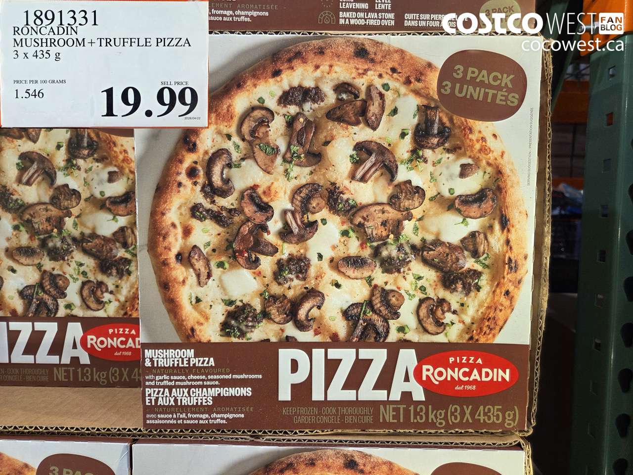 1891331 RONCADIN MUSHROOM + TRUFFLE PIZZA 3 X 435G $19.99