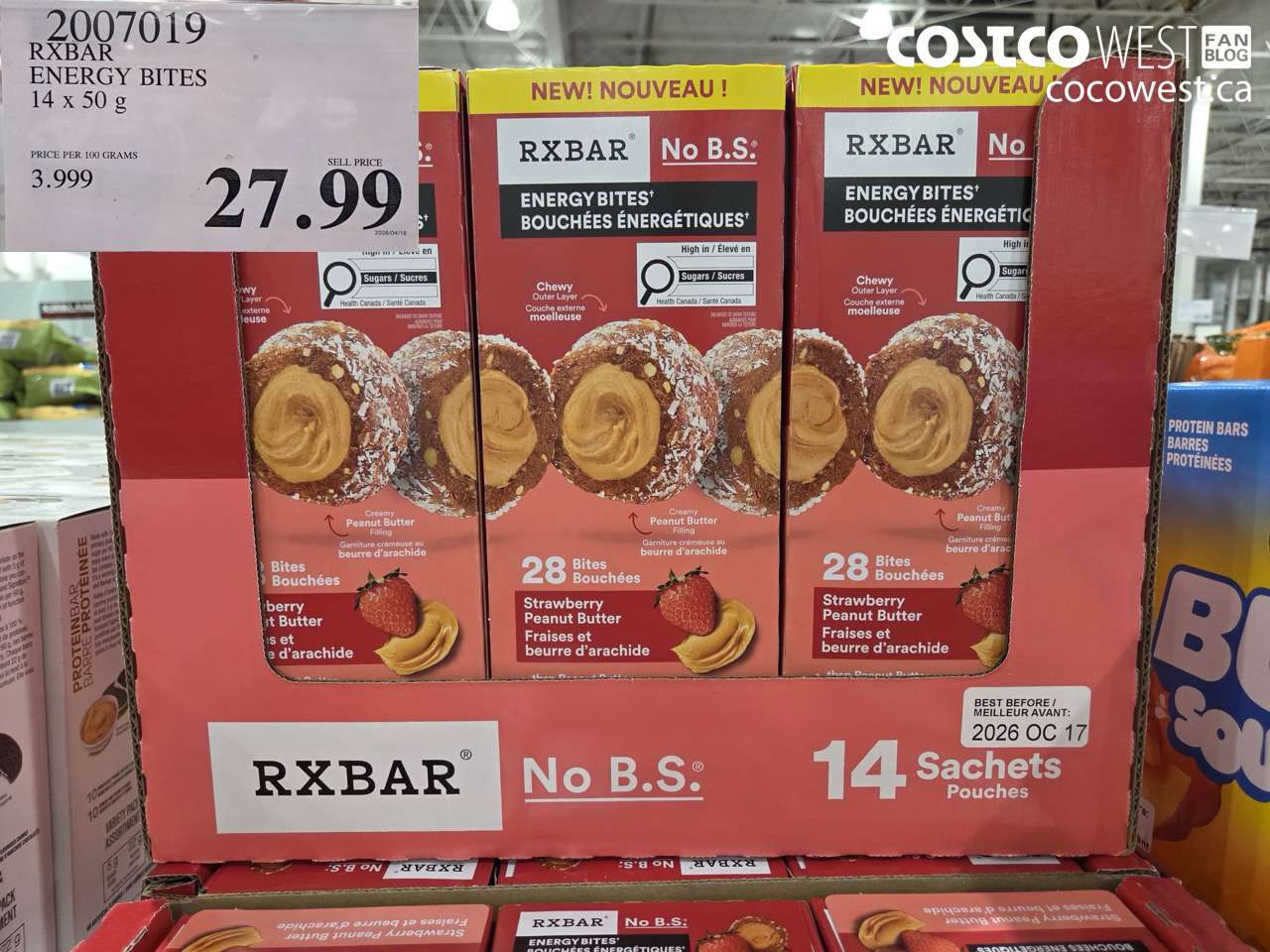 2007019 RXBAR ENERGY BITES 14 X 50 G $27.99