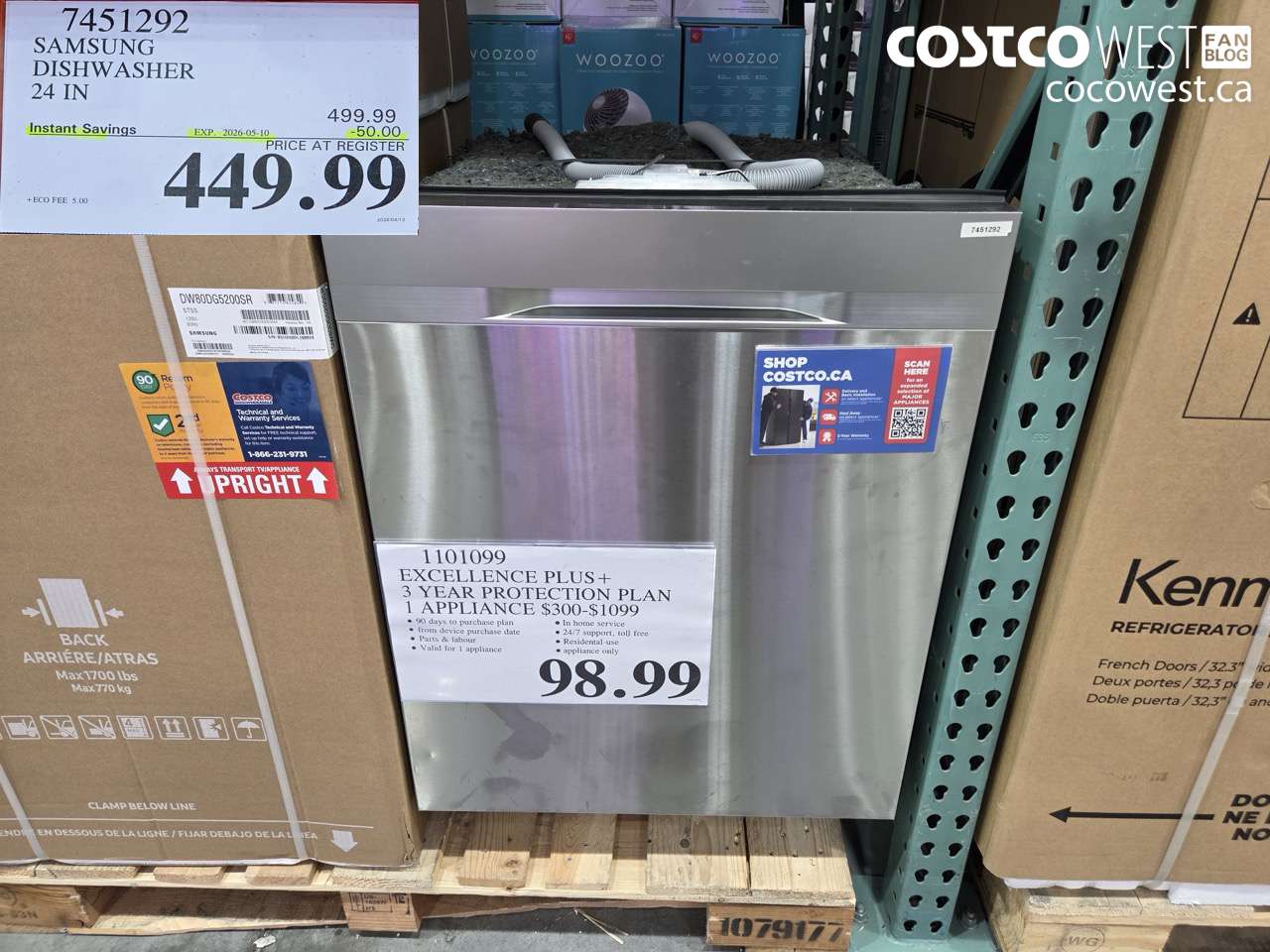 7451292 SAMSUNG DISHWASHER 24 IN ($50.00 INSTANT SAVINGS EXPIRES ON 2026-05-10) $449.99