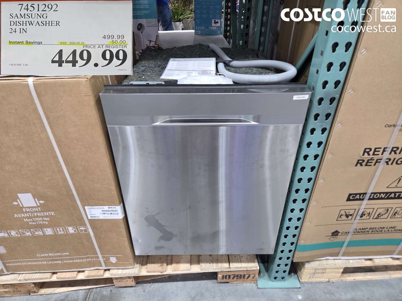 7451292 SAMSUNG DISHWASHER 24 IN ($50.00 INSTANT SAVINGS EXPIRES ON 2026-05-10) $449.99