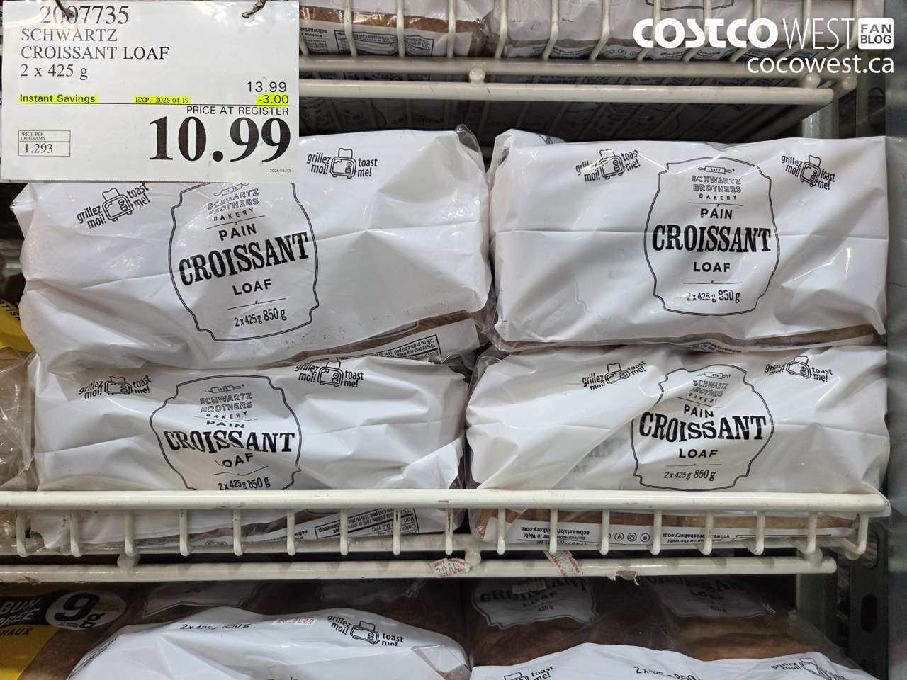 2090735 SCHWARTZ CROISSANT LOAF 2 X 425 G ($3.00 INSTANT SAVINGS EXPIRES ON 2026-04-19) $10.99