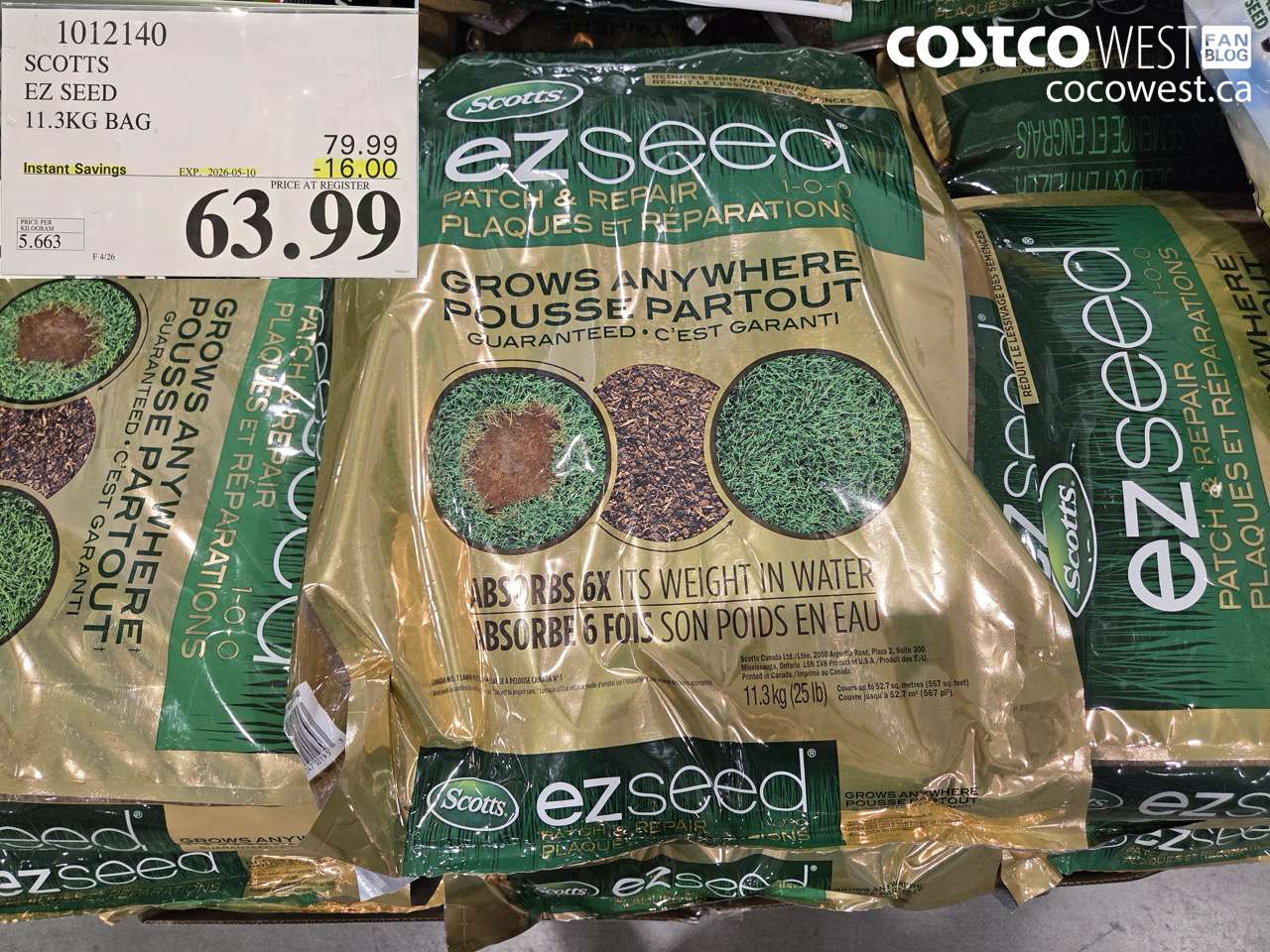 1012140 SCOTTS EZ SEED 11.3KG BAG ($16.00 INSTANT SAVINGS EXPIRES ON 2026-05-10) $63.99