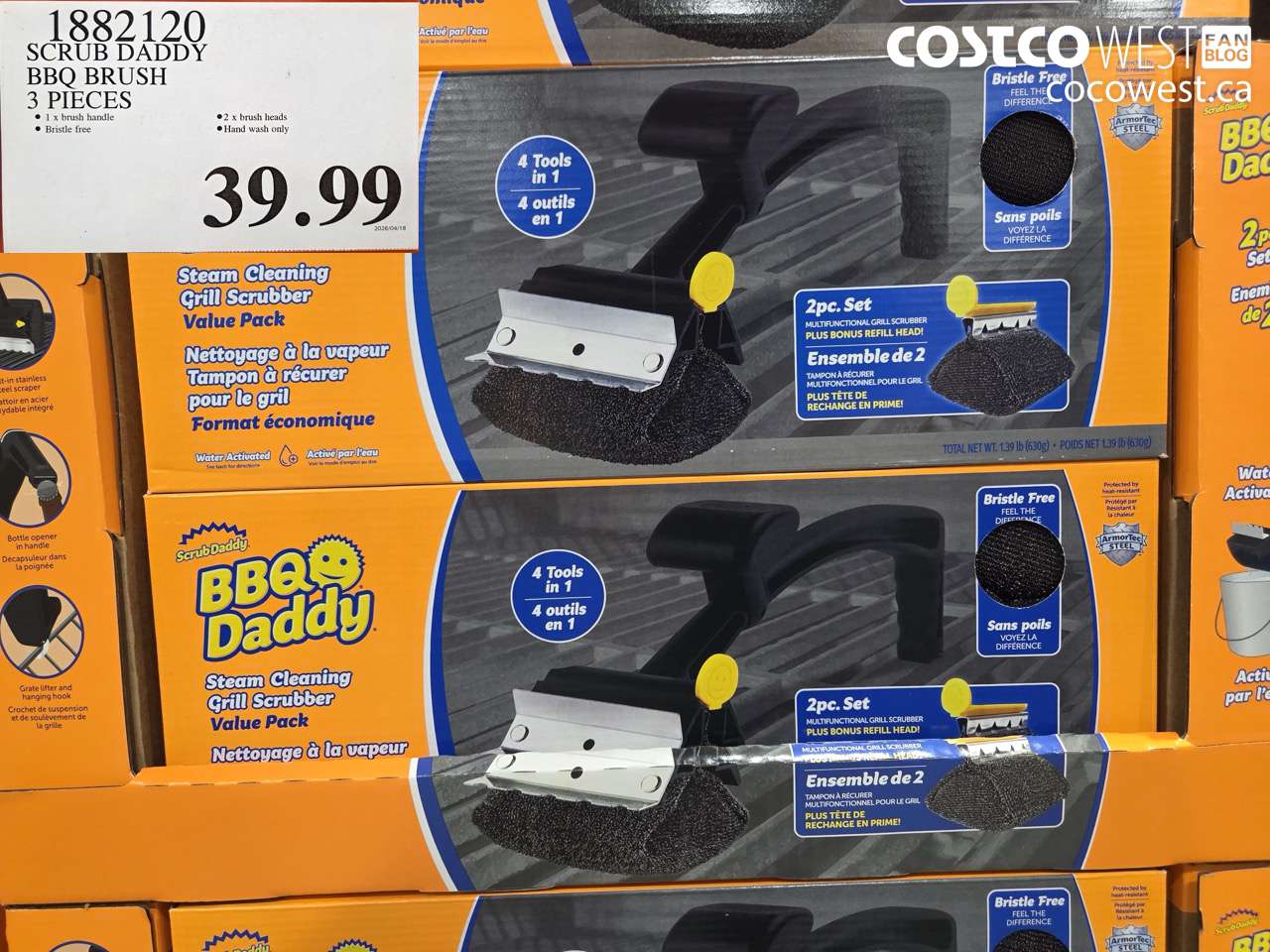1882120 SCRUB DADDY BBQ BRUSH 3 PIECES $39.99