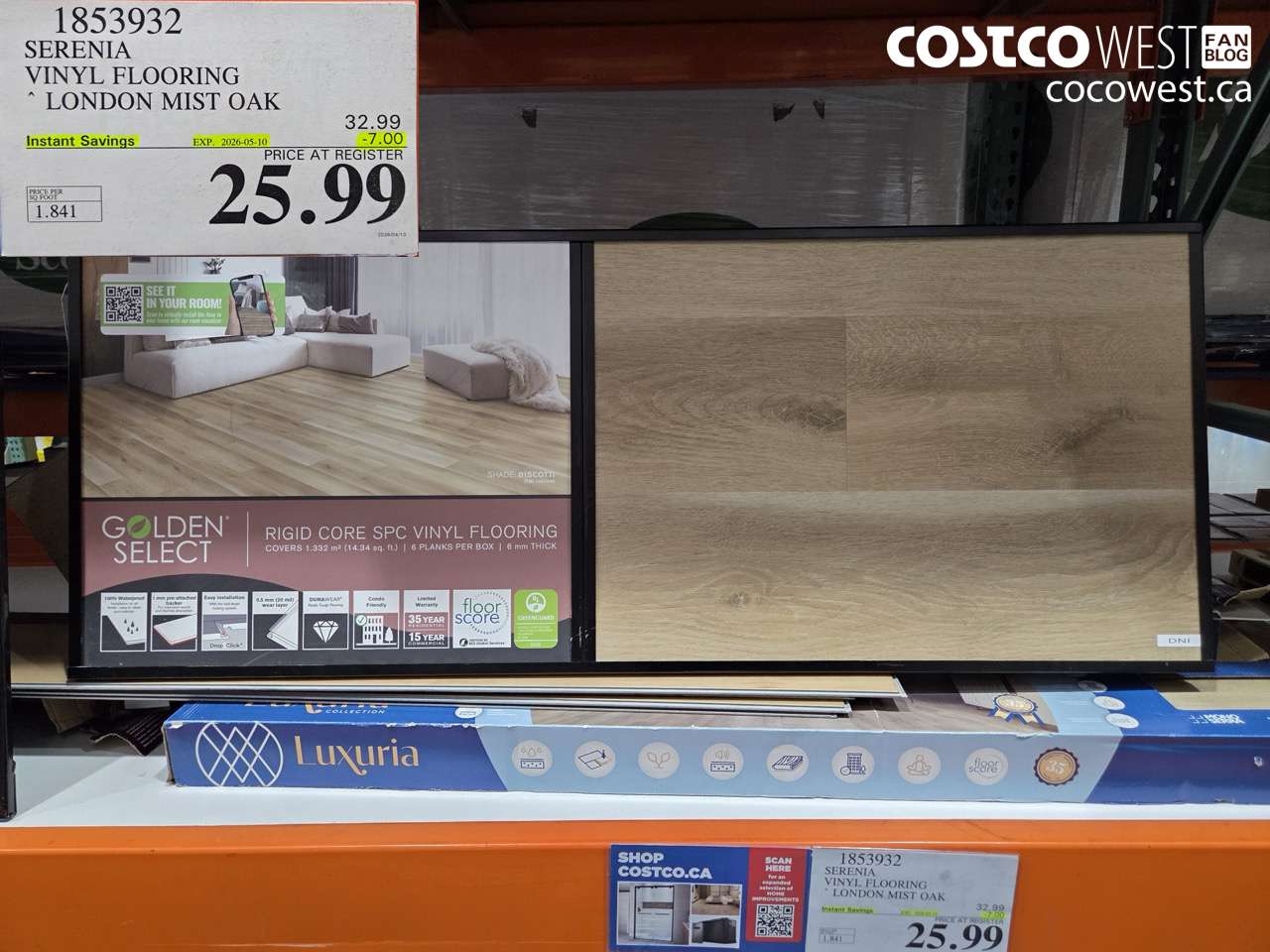 1853932 SERENIA VINYL FLOORING LONDON MIST OAK ($7.00 INSTANT SAVINGS EXPIRES ON 2026-05-10) $25.99