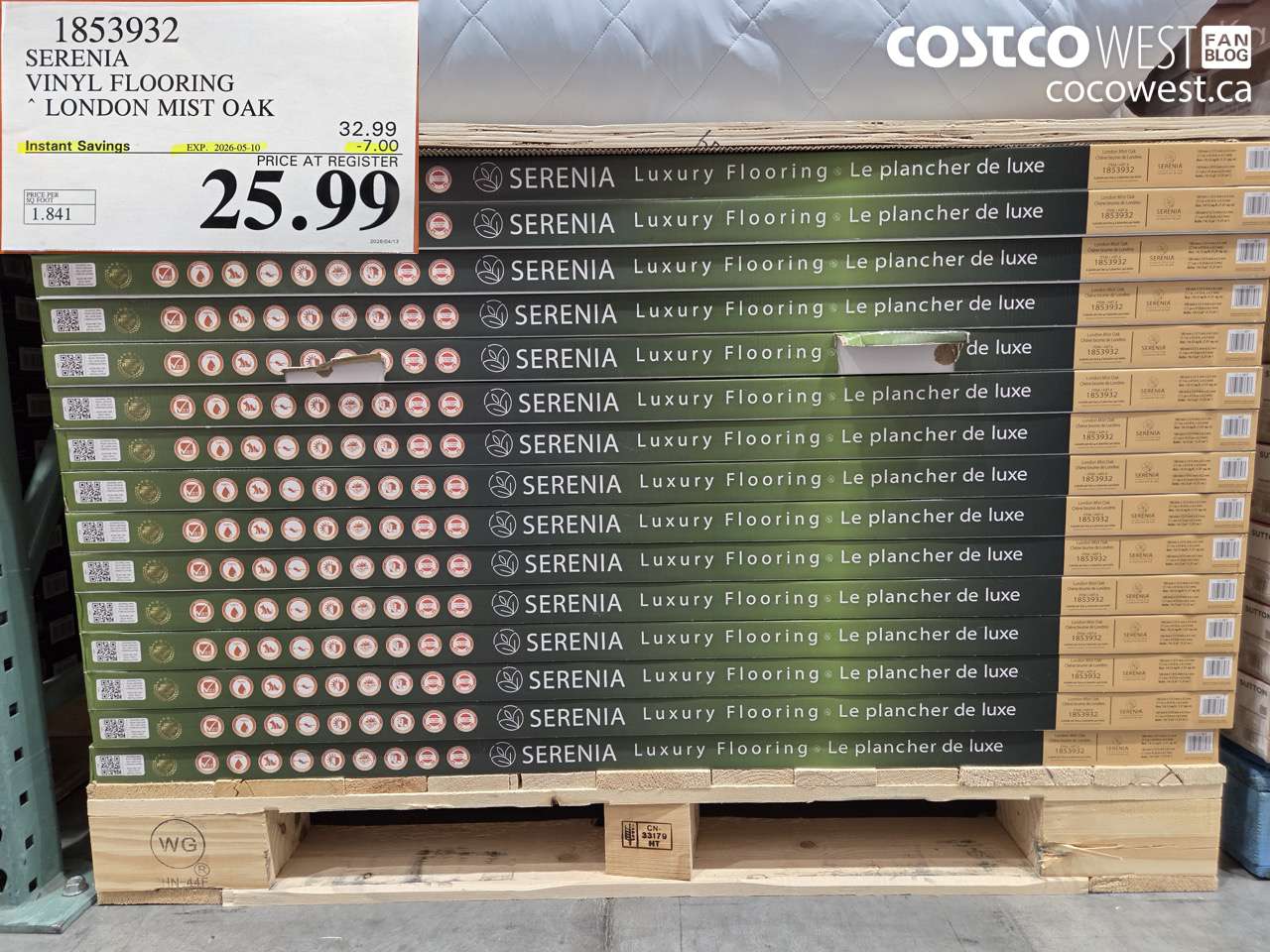 1853932 SERENIA VINYL FLOORING LONDON MIST OAK ($7.00 INSTANT SAVINGS EXPIRES ON 2026-05-10) $25.99